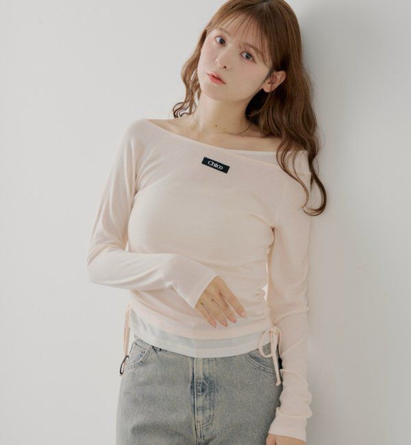  「ワンショルレイヤードTシャツ」|Tシャツ・カットソー|
