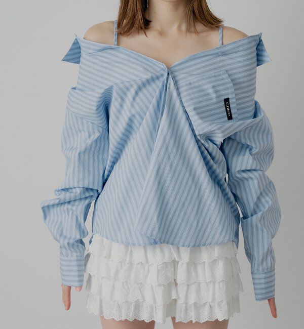  「【セットアップ対応】2wayルーズシャツ」|シャツ・ブラウス|