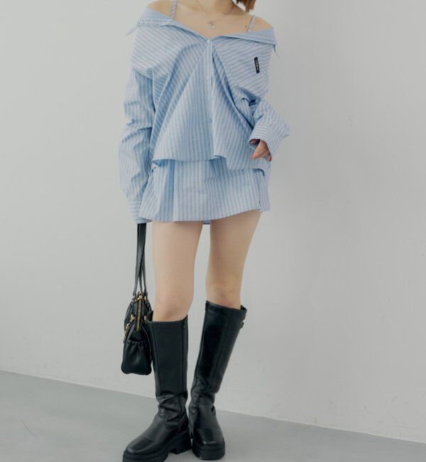  「【セットアップ対応】2wayルーズシャツ」|シャツ・ブラウス|