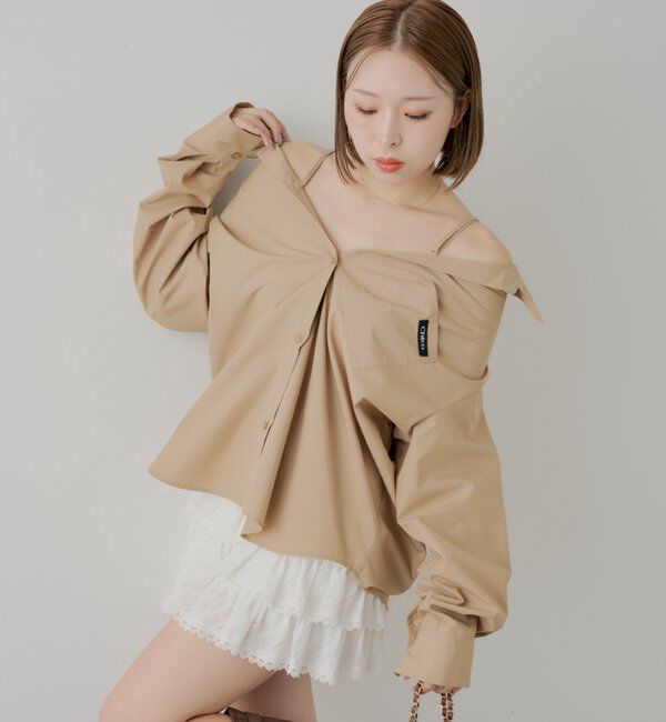  「【セットアップ対応】2wayルーズシャツ」|シャツ・ブラウス|