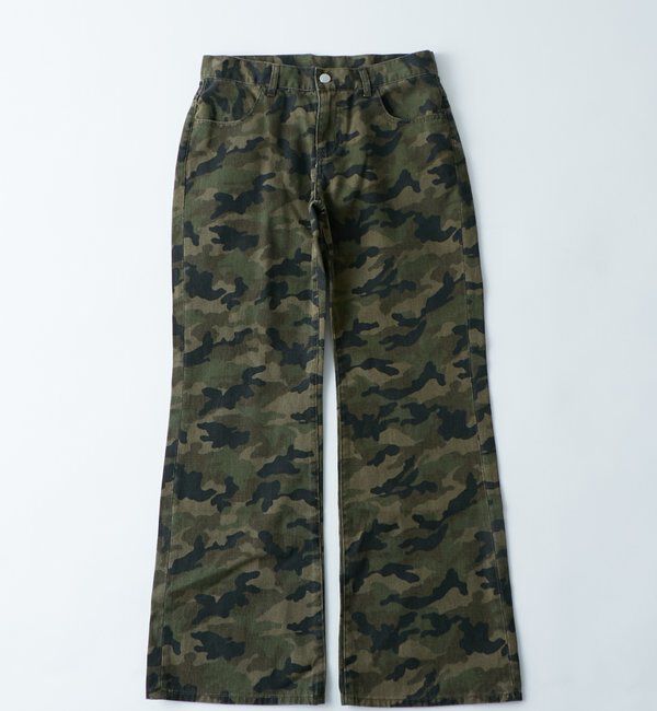  「ASSORTED PRINT FLARE PANTS」|チノ|