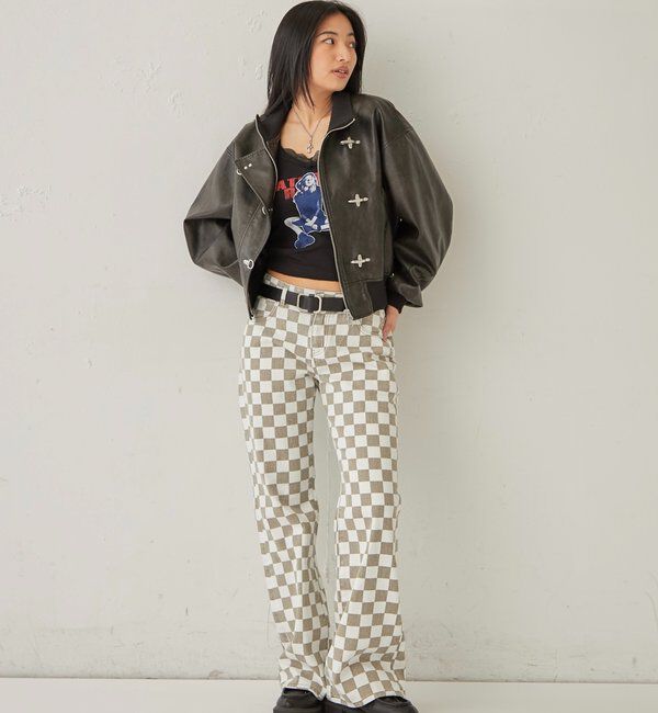  「ASSORTED PRINT FLARE PANTS」|チノ|