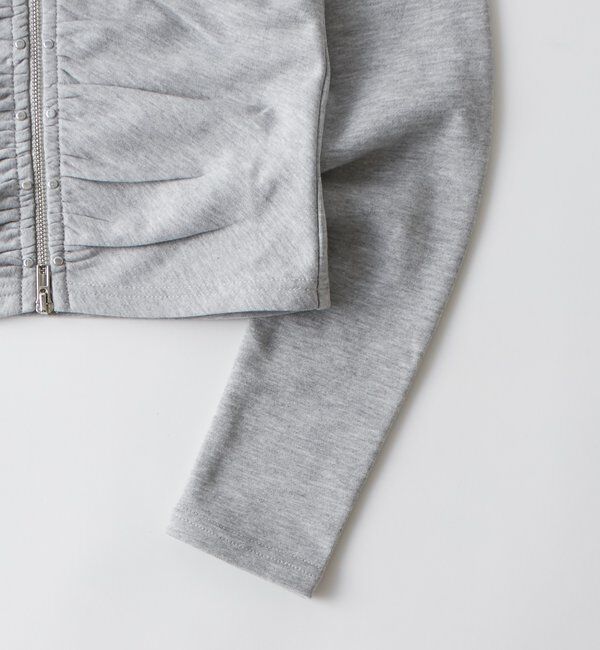  「STUDDED ZIP GATHERED TOP」|Tシャツ・カットソー|