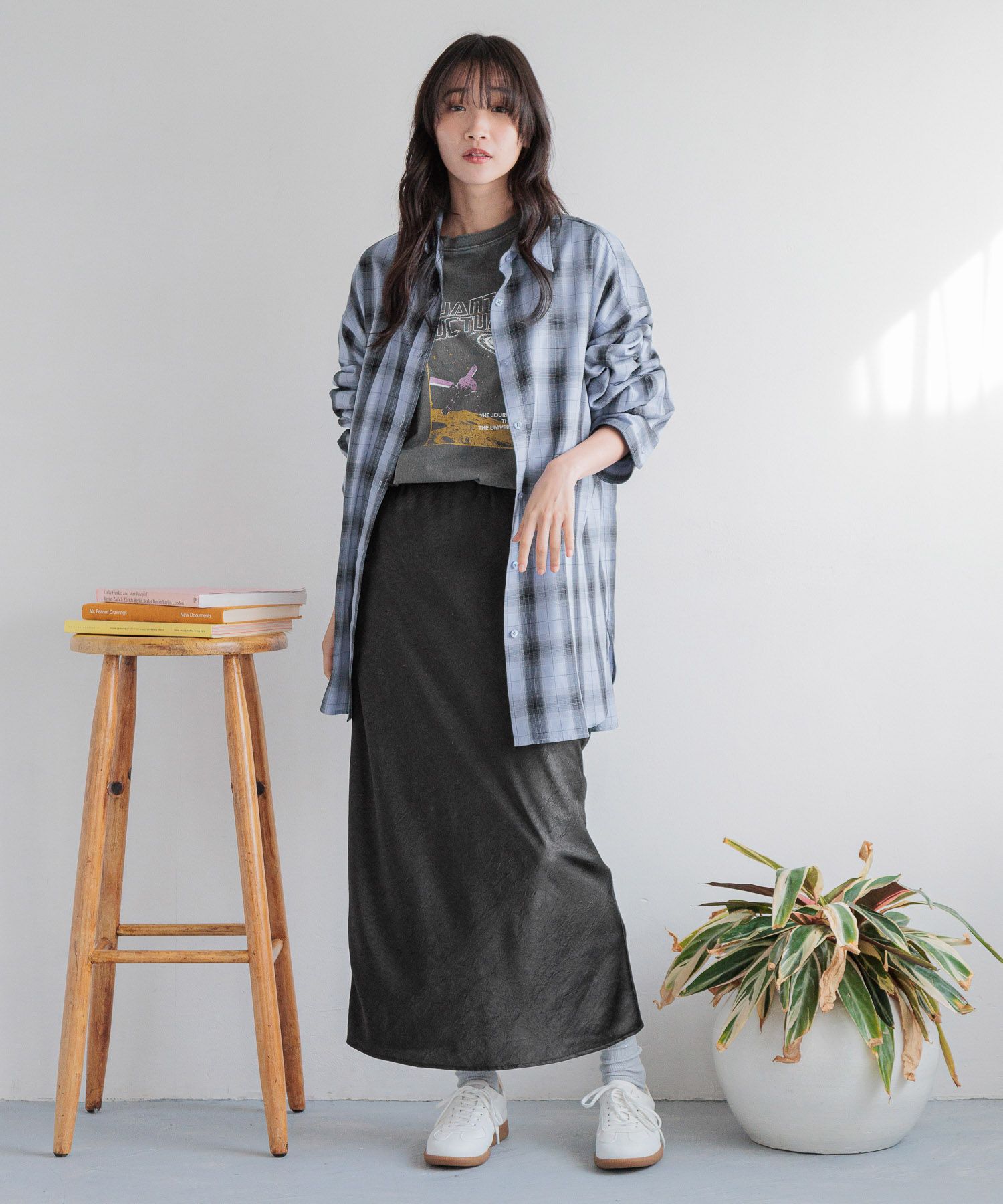 LOWRYS FARM「シワサテンスカート」|スカート|