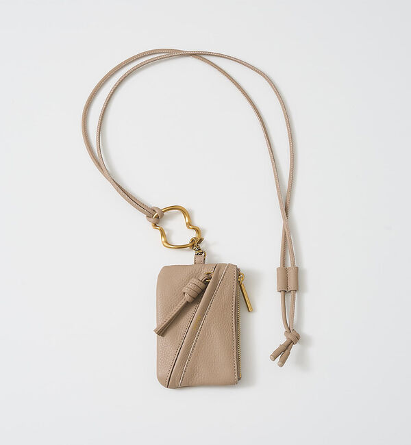 collex「【WEB限定】【BEAURE/ヴュレ】フラグメントケース付きストラップ」|財布|ベージュ