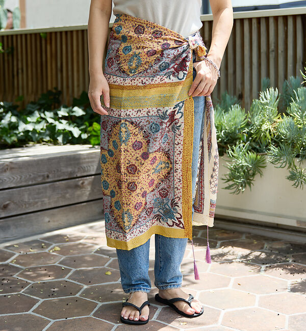 collex「刺し子シルク大判ストール」|マフラー|