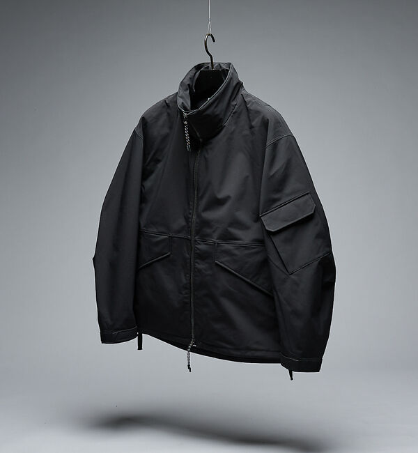 ABAHOUSE「TAIONライナー スタンドカラー　シェルジャケット / ショートブルゾン」|ブルゾン・スタジャン|カーキ