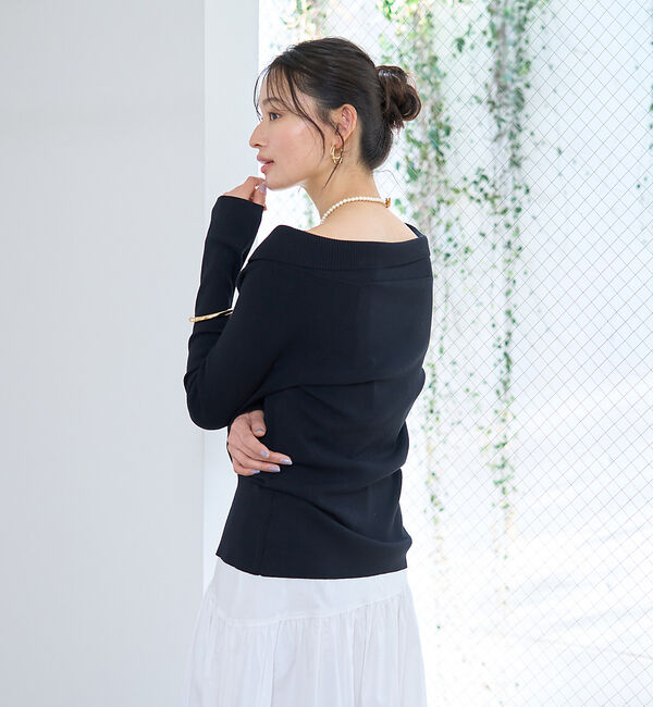 Rouge vif「オフショルレディニットプルオバー」|ニット・セーター|