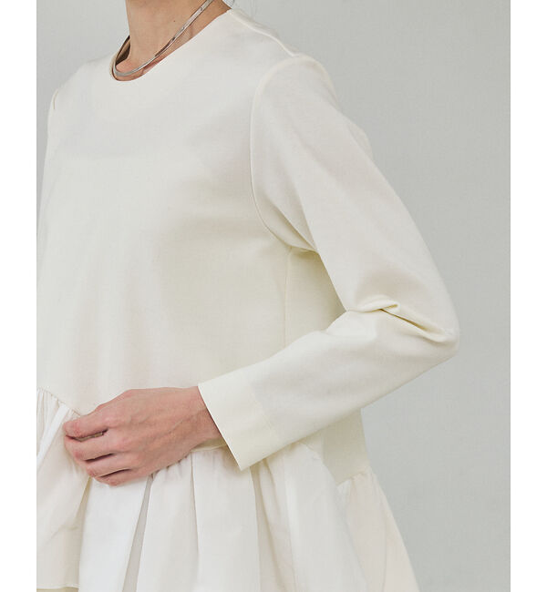 qualite「タフタコンビプルオーバー」|シャツ・ブラウス|