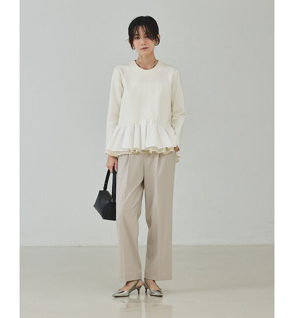 qualite「タフタコンビプルオーバー」|シャツ・ブラウス|