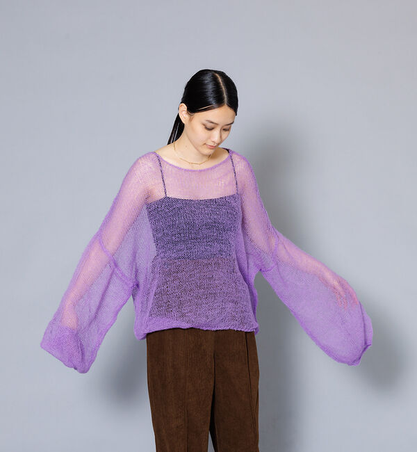 NOMINE「【iocus】袖ボリュームルーズニット」|ニット・セーター|ラベンダー