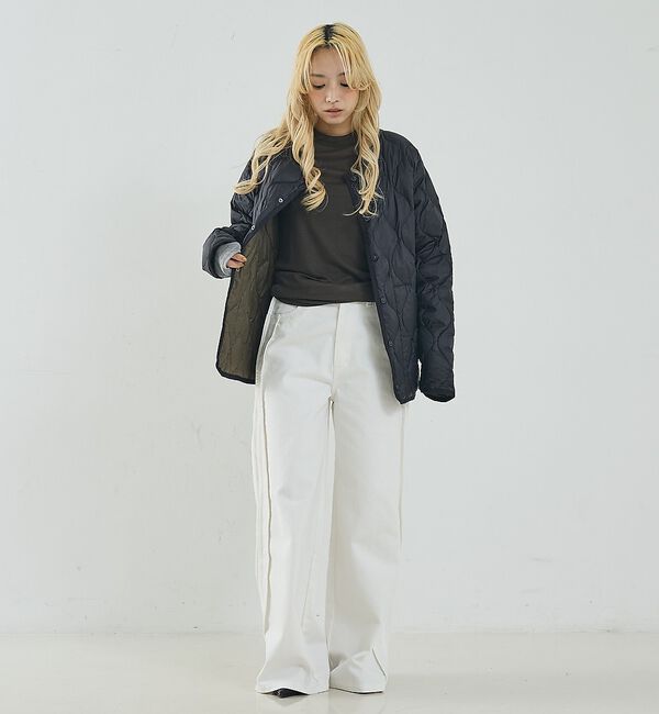 NOMINE「【TAION】キルティングクルーネック ダウンジャケット / ブルゾン」|ダウン|