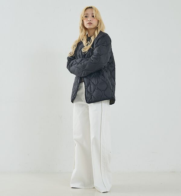 NOMINE「【TAION】キルティングクルーネック ダウンジャケット / ブルゾン」|ダウン|