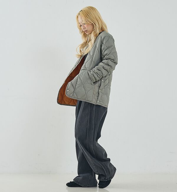 NOMINE「【TAION】キルティングクルーネック ダウンジャケット / ブルゾン」|ダウン|