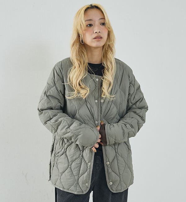 NOMINE「【TAION】キルティングクルーネック ダウンジャケット / ブルゾン」|ダウン|