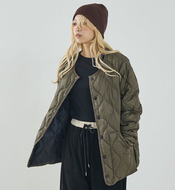 NOMINE「【TAION】キルティングクルーネック ダウンジャケット / ブルゾン」|ダウン|