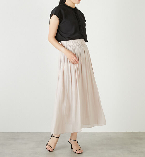 TIARA「ドライタッチギャザースカート」|スカート|