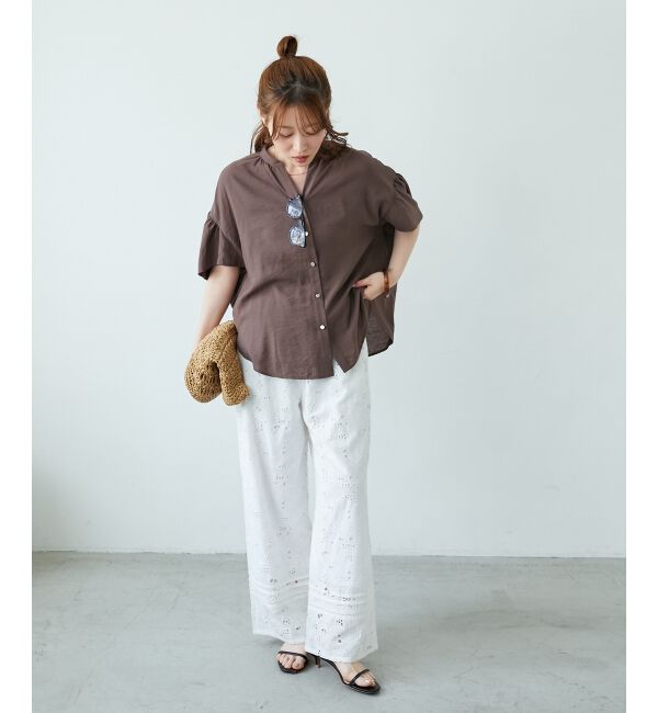  「《お気に入り急上昇！！》ヴィンテージライクフレアスリーブブラウス」|シャツ・ブラウス|