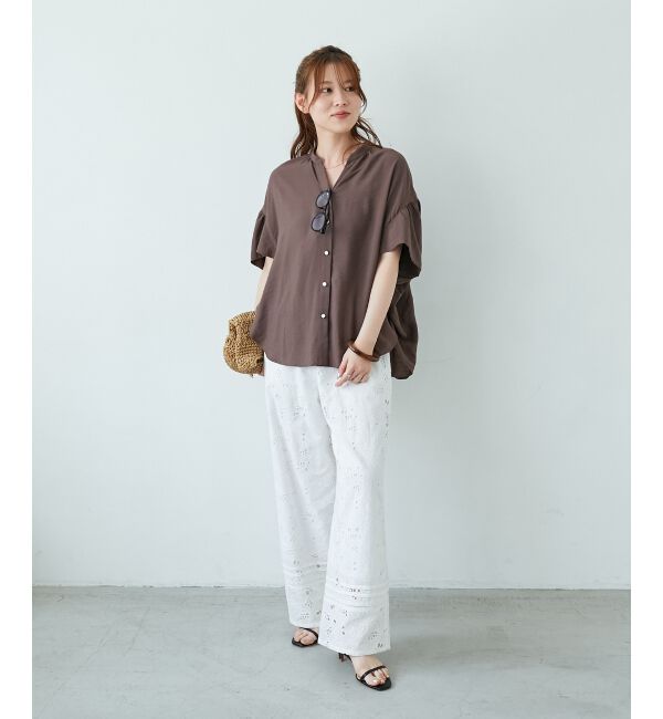  「《お気に入り急上昇！！》ヴィンテージライクフレアスリーブブラウス」|シャツ・ブラウス|