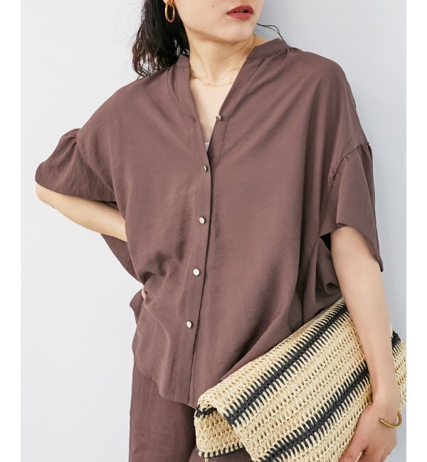  「《お気に入り急上昇！！》ヴィンテージライクフレアスリーブブラウス」|シャツ・ブラウス|