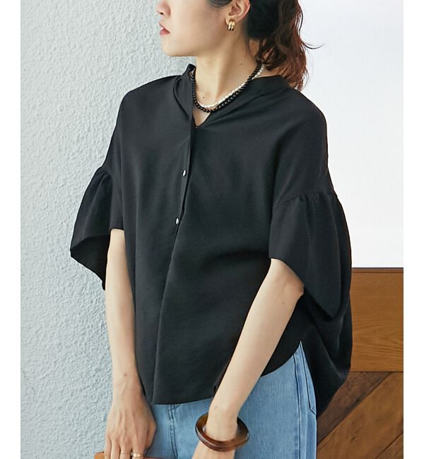  「《お気に入り急上昇！！》ヴィンテージライクフレアスリーブブラウス」|シャツ・ブラウス|