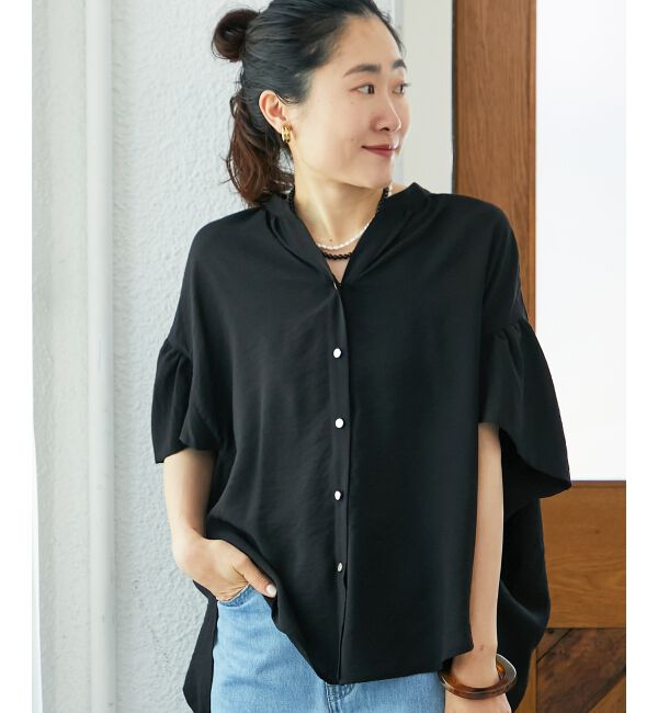  「《お気に入り急上昇！！》ヴィンテージライクフレアスリーブブラウス」|シャツ・ブラウス|