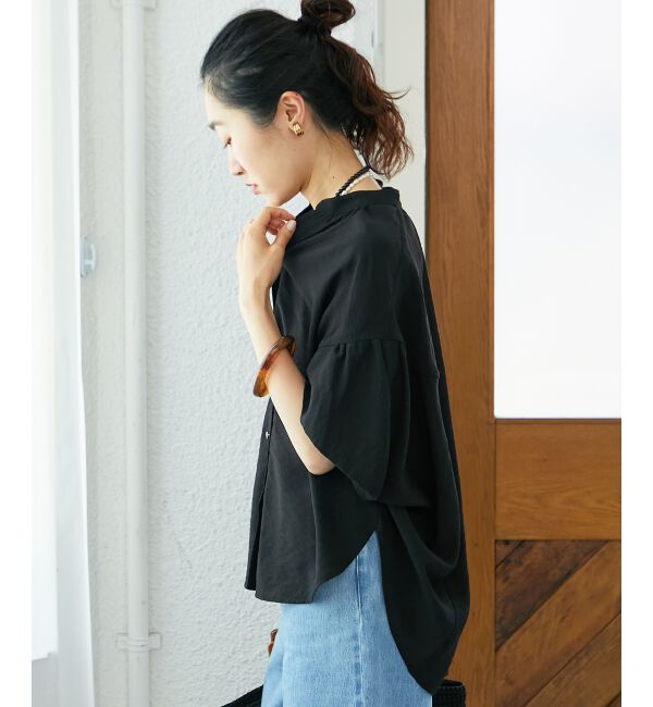  「《お気に入り急上昇！！》ヴィンテージライクフレアスリーブブラウス」|シャツ・ブラウス|