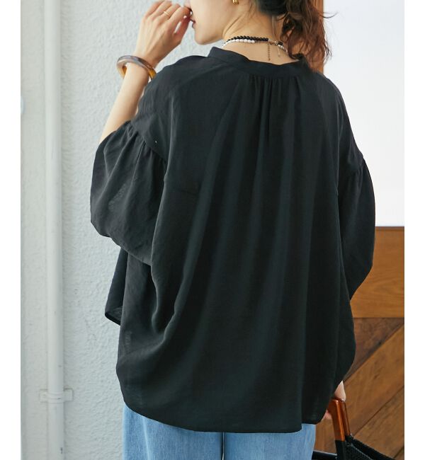  「《お気に入り急上昇！！》ヴィンテージライクフレアスリーブブラウス」|シャツ・ブラウス|