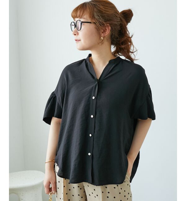  「《お気に入り急上昇！！》ヴィンテージライクフレアスリーブブラウス」|シャツ・ブラウス|