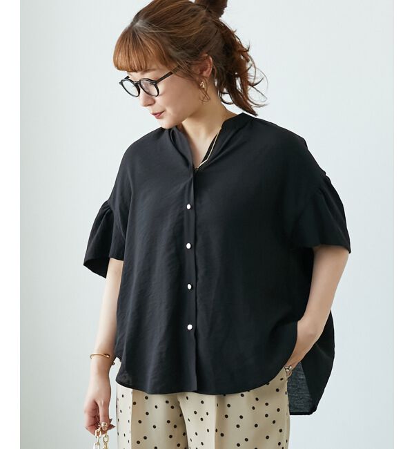  「《お気に入り急上昇！！》ヴィンテージライクフレアスリーブブラウス」|シャツ・ブラウス|