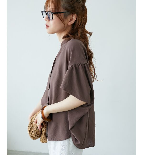  「《お気に入り急上昇！！》ヴィンテージライクフレアスリーブブラウス」|シャツ・ブラウス|