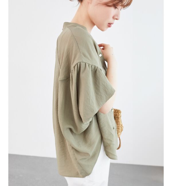  「《お気に入り急上昇！！》ヴィンテージライクフレアスリーブブラウス」|シャツ・ブラウス|