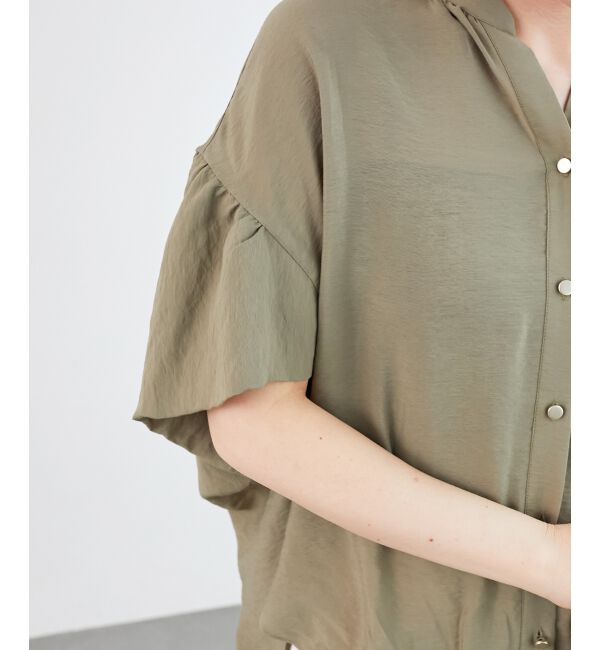  「《お気に入り急上昇！！》ヴィンテージライクフレアスリーブブラウス」|シャツ・ブラウス|