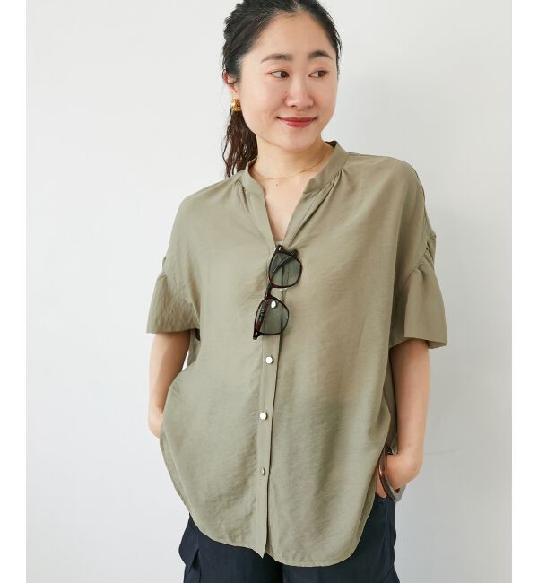  「《お気に入り急上昇！！》ヴィンテージライクフレアスリーブブラウス」|シャツ・ブラウス|