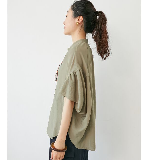  「《お気に入り急上昇！！》ヴィンテージライクフレアスリーブブラウス」|シャツ・ブラウス|