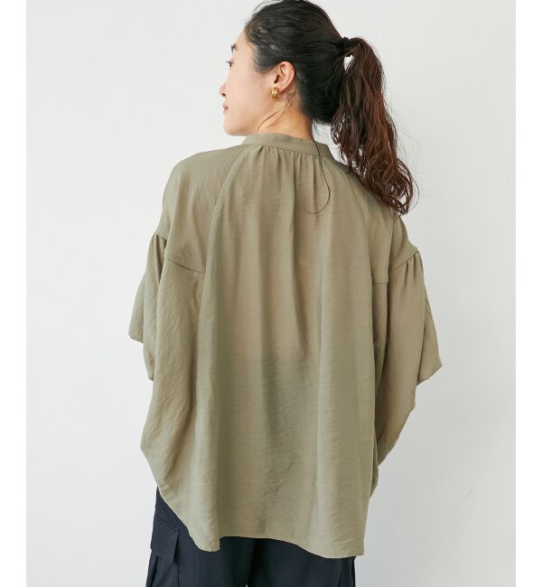  「《お気に入り急上昇！！》ヴィンテージライクフレアスリーブブラウス」|シャツ・ブラウス|