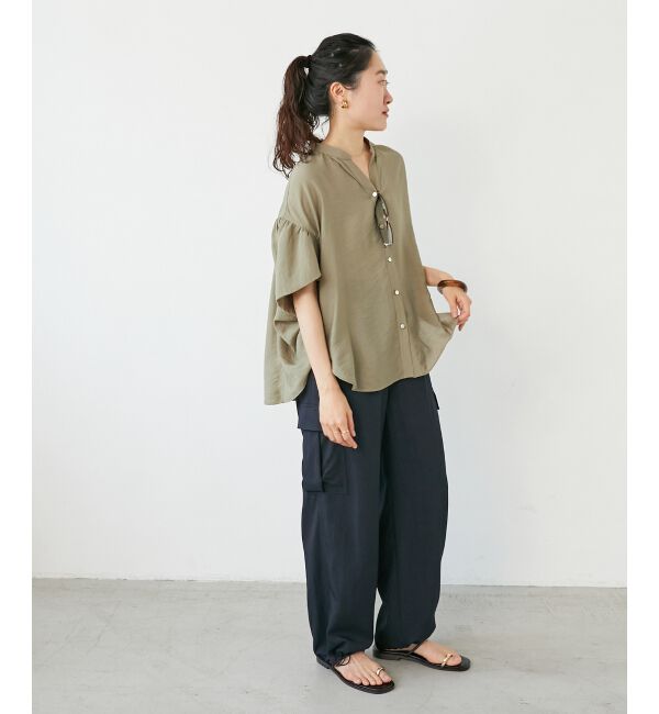  「《お気に入り急上昇！！》ヴィンテージライクフレアスリーブブラウス」|シャツ・ブラウス|