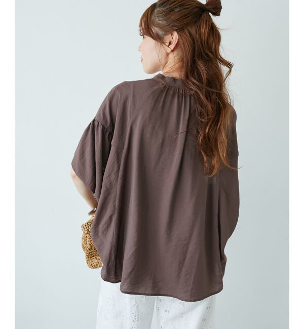  「《お気に入り急上昇！！》ヴィンテージライクフレアスリーブブラウス」|シャツ・ブラウス|