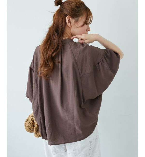  「《お気に入り急上昇！！》ヴィンテージライクフレアスリーブブラウス」|シャツ・ブラウス|