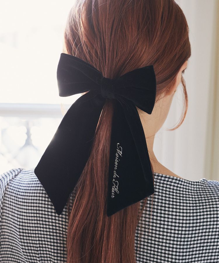 Maison de FLEUR「ベロアリボンヘアカフ」|イヤリング|