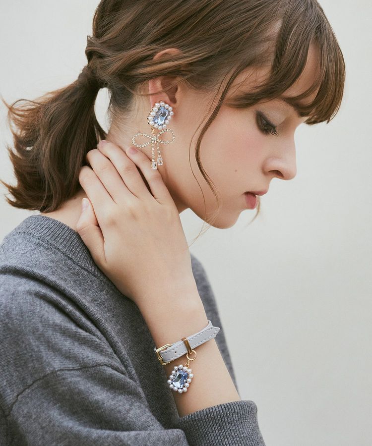 Maison de FLEUR「パールビジューイヤリング」|イヤリング|