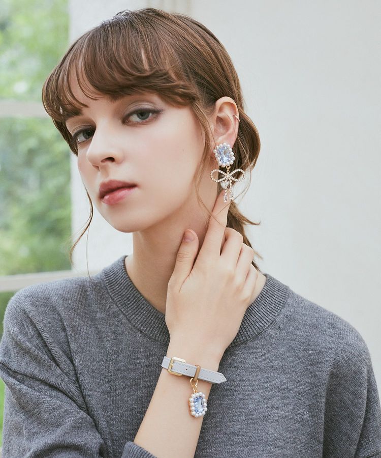 Maison de FLEUR「パールビジューイヤリング」|イヤリング|