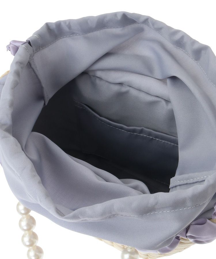 Maison de FLEUR「EC限定パールハンドルリボンカゴバッグ」|ハンドバッグ|