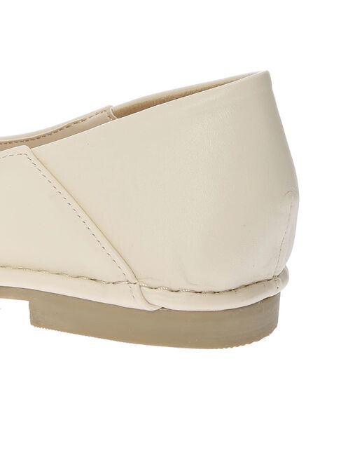  「【WEB限定】ふっくらクッションアウトステッチフラットシューズ」|パンプス|