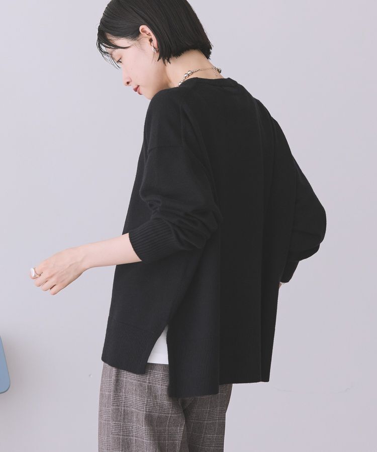 AMERICAN HOLIC「【WEB限定】バイパチサイドスリットニットプルオーバー＜静電気軽減＞」|ニット・セーター|