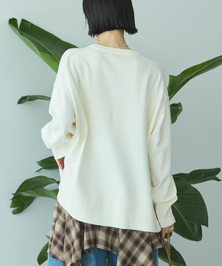 AMERICAN HOLIC「【WEB限定】バイパチサイドスリットニットプルオーバー＜静電気軽減＞」|ニット・セーター|