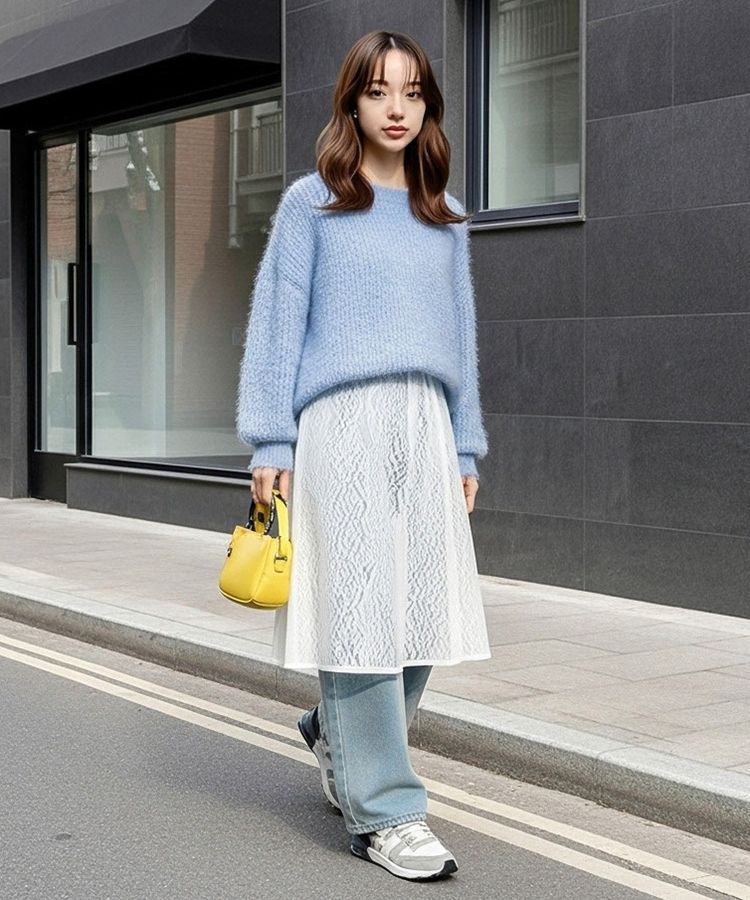 AMERICAN HOLIC「【WEB限定】フェザーゆるニットプルオーバー」|ニット・セーター|