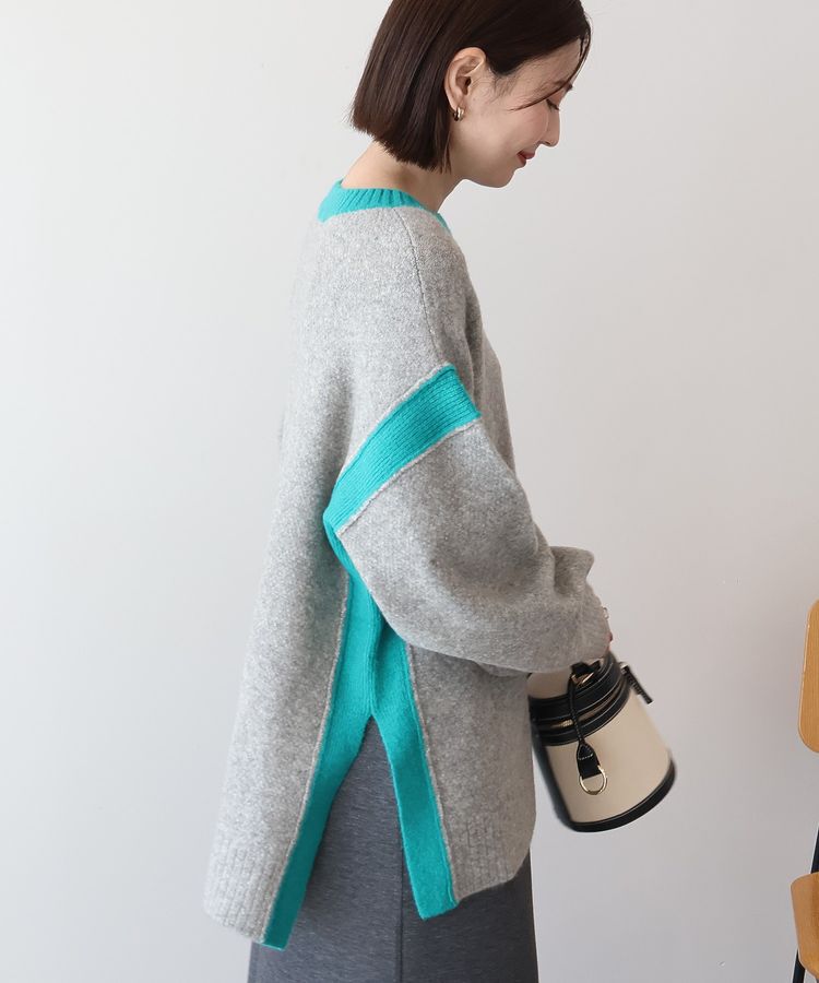 AMERICAN HOLIC「バイカラーニットプルオーバー【WEB限定カラー有り】」|ニット・セーター|