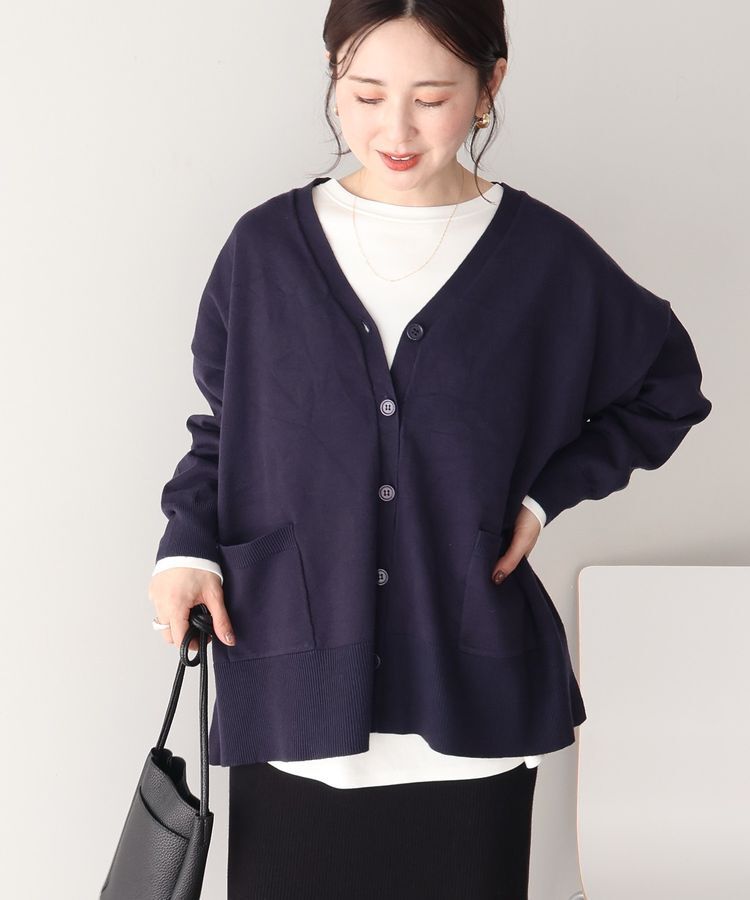 AMERICAN HOLIC「【WEB限定】バイパチVネックルーズカーディガン＜静電気軽減＞」|カーディガン|