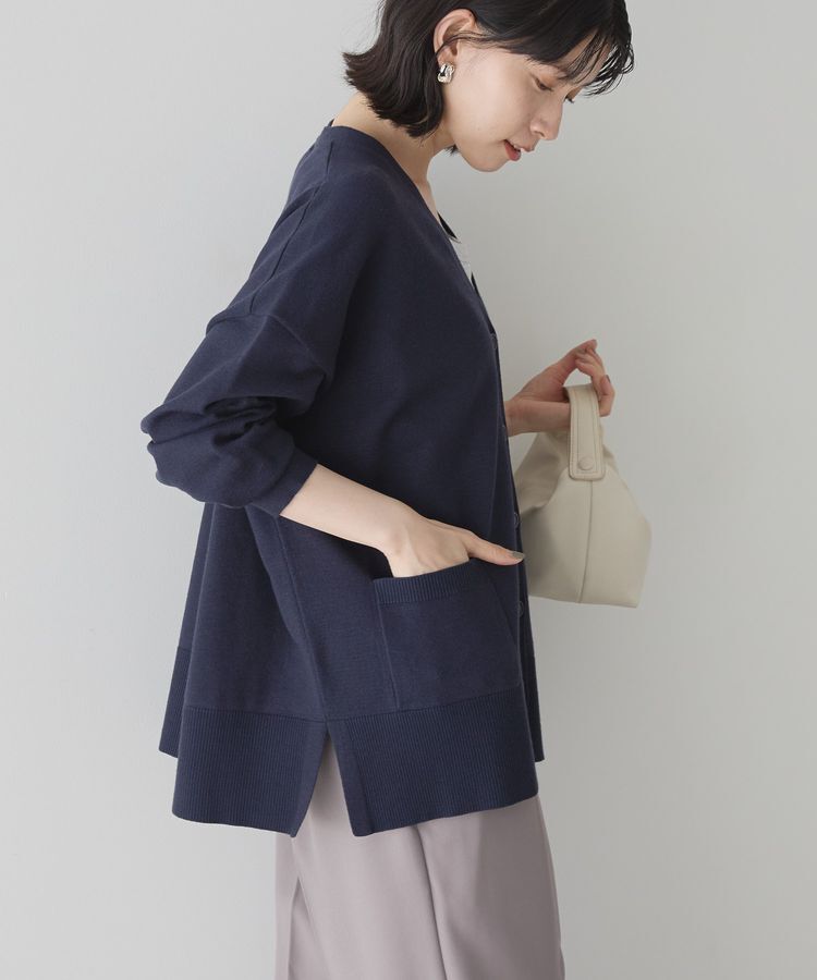 AMERICAN HOLIC「【WEB限定】バイパチVネックルーズカーディガン＜静電気軽減＞」|カーディガン|